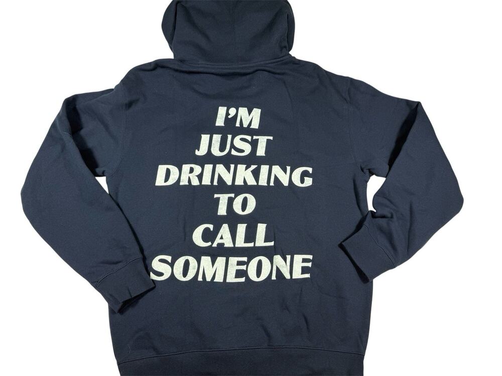 Sabrina Carpenter Size M I’m Just Drinking To Call Someone Hoodie Zip Up Sealed